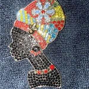 Colorful Crystal Silhouette Brooch